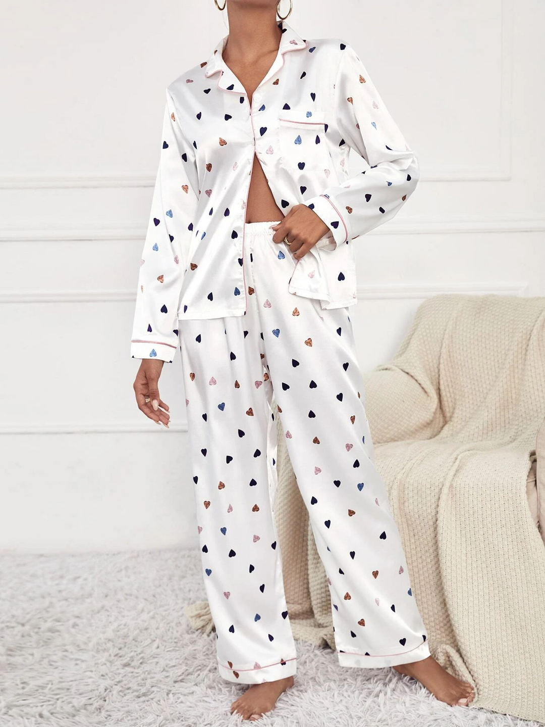 Christmas colorful love pajamas