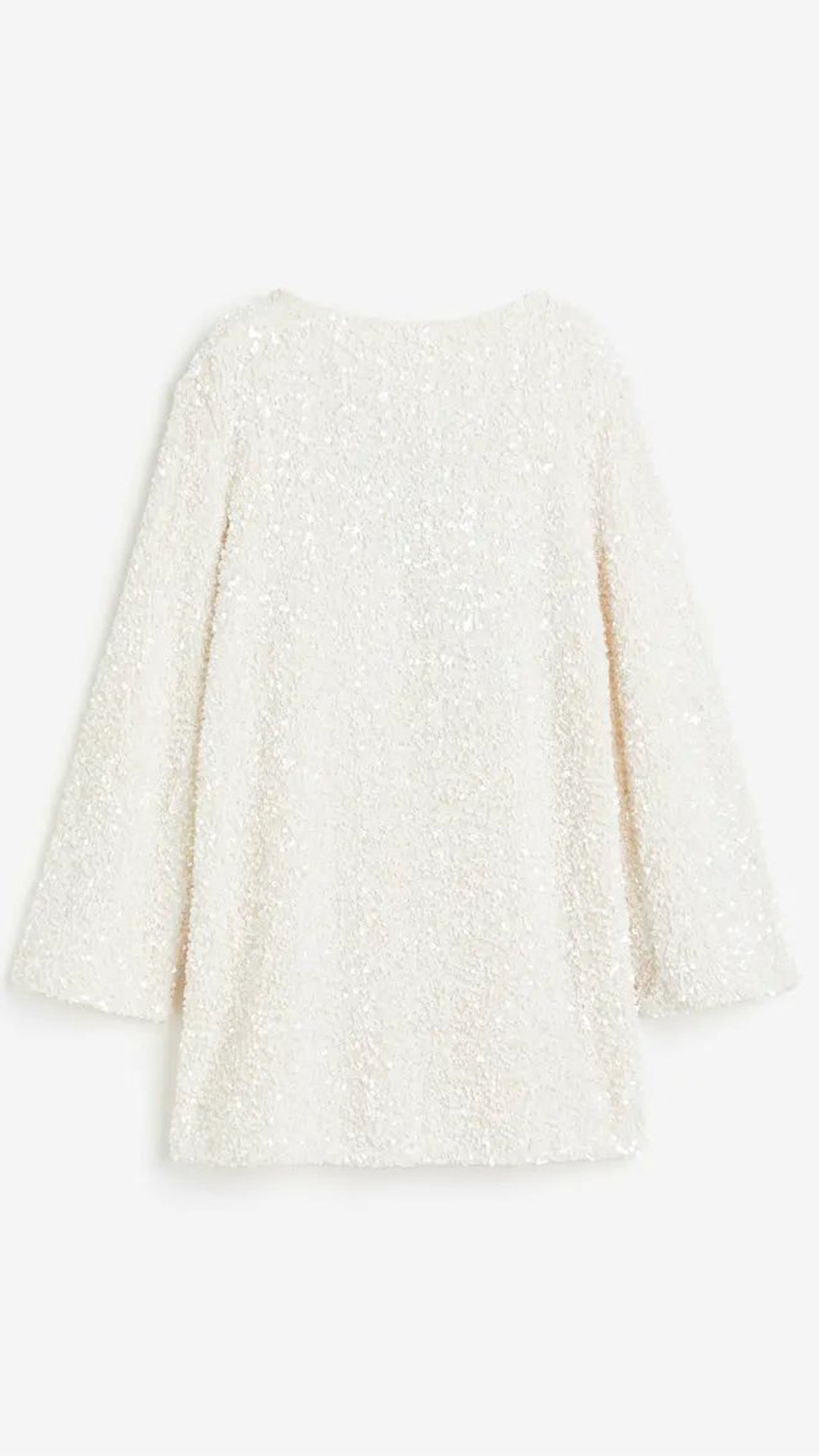 XMAS Sequined Tie Back Midi Dress In White