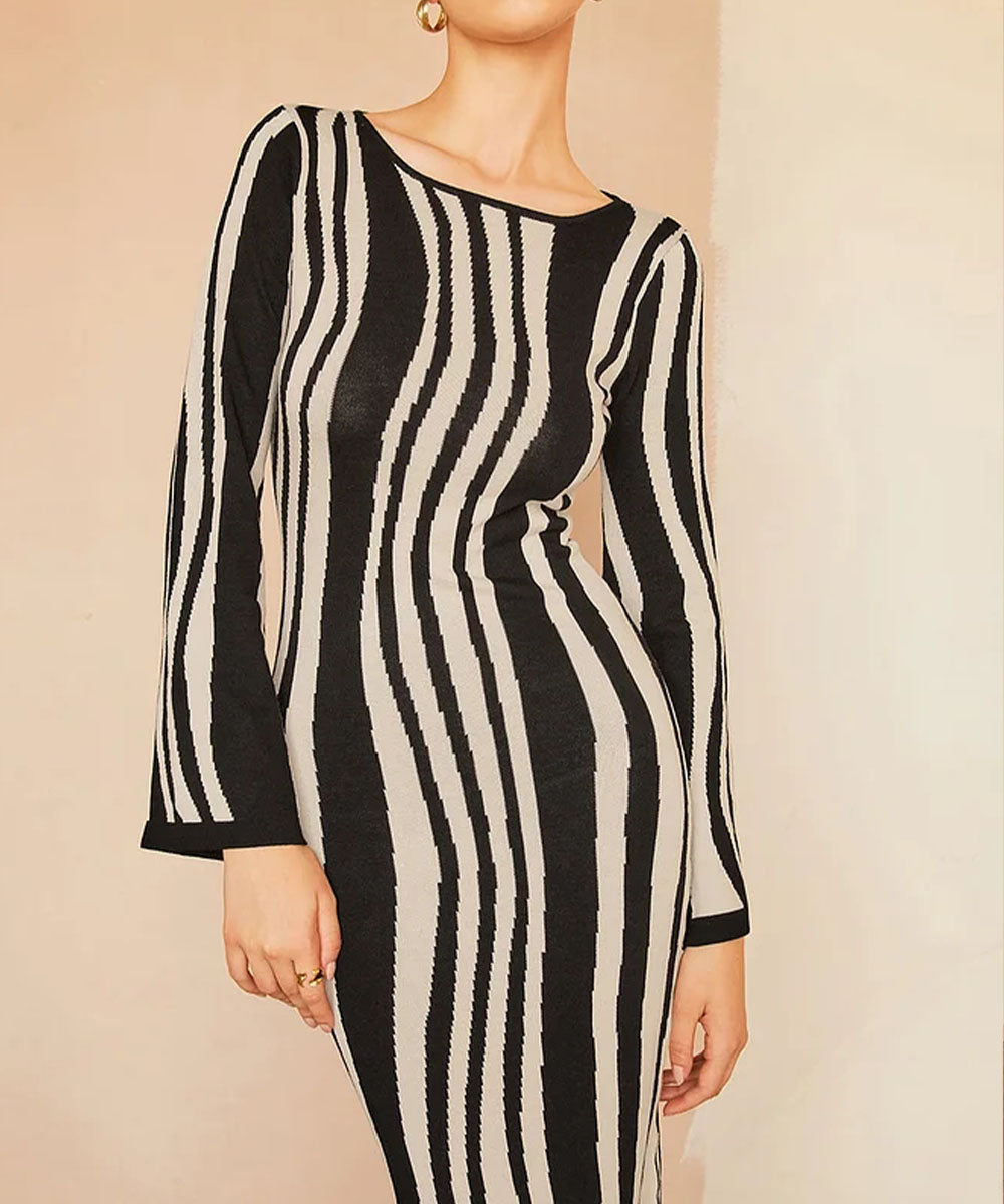 Leisure Zebrataur Long Sleeve Long Dress