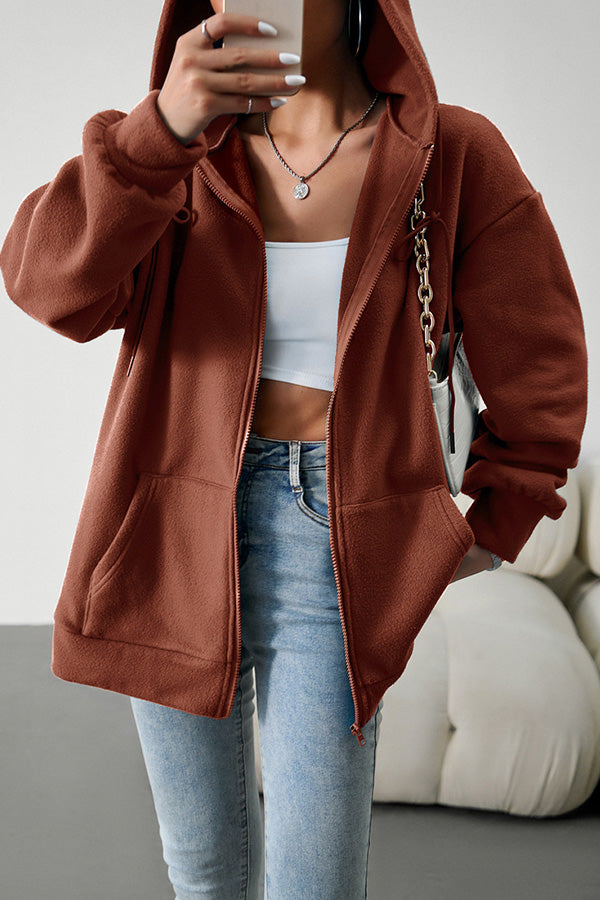 Loose Casual Sweater Cardigan Hooded Jacket