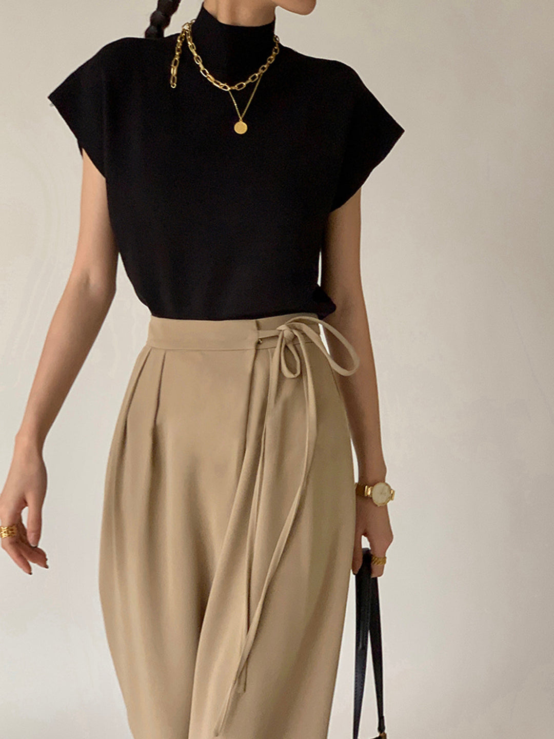 Tie Waist Flowy Wide Leg Pants