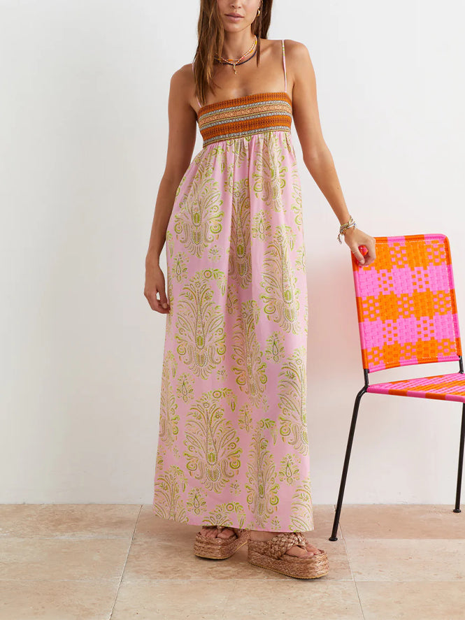 Wallpaper Maxi Bodice Dress