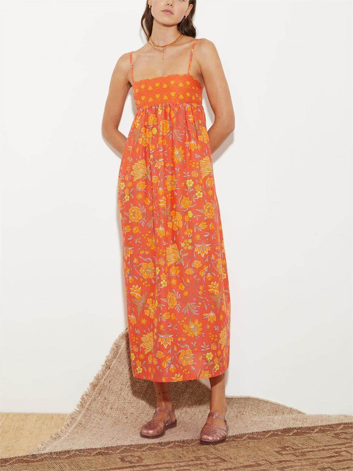 Alvita Strappy Bodice Maxi Dress