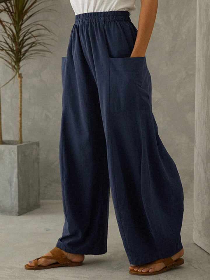 Women's Pure Color Cotton Casual Pants