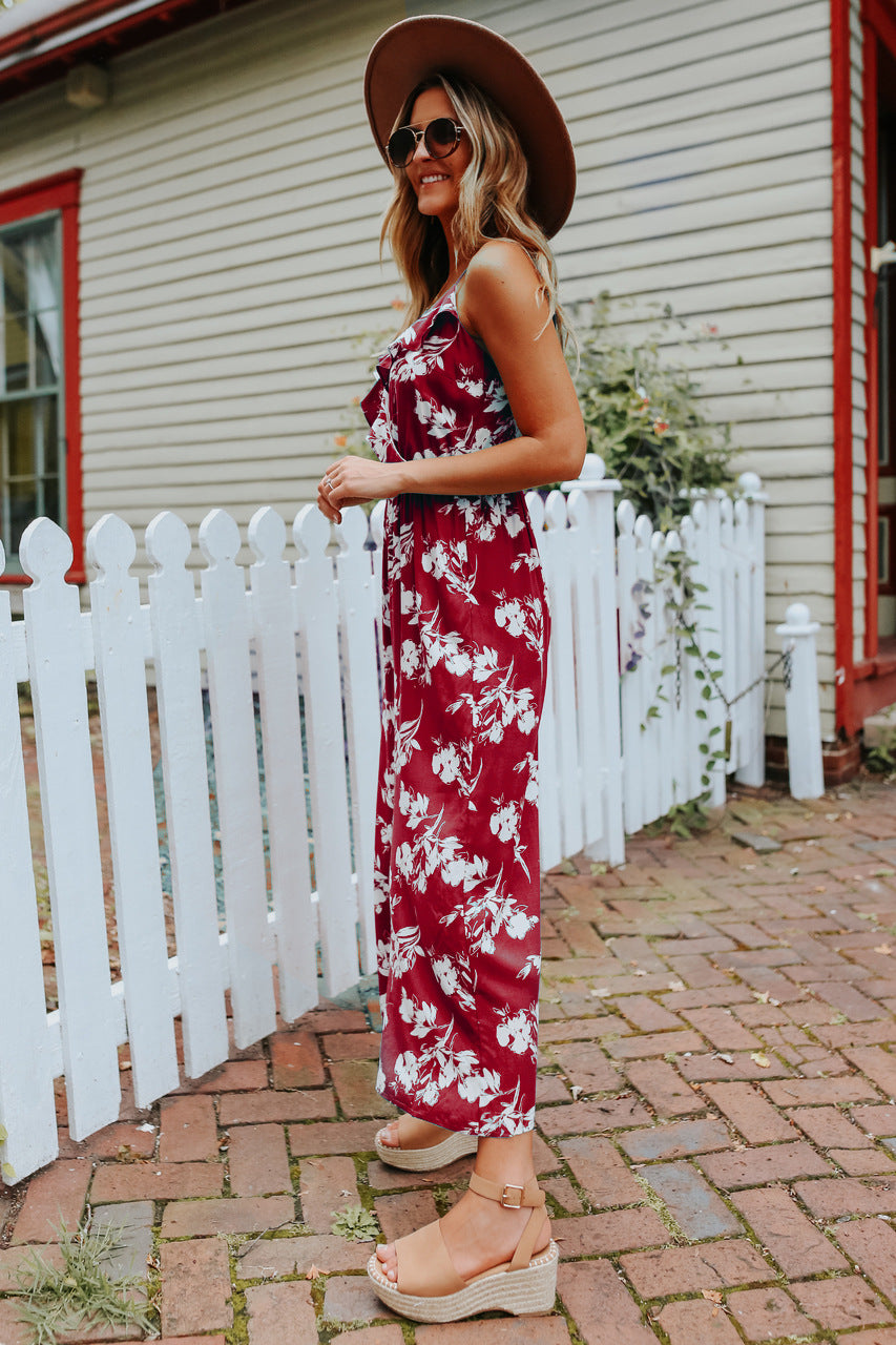 Perfect Floral Sleeveless Wide-Leg Jumpsuit