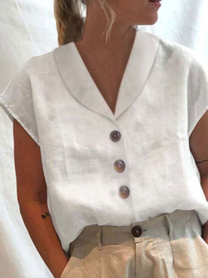 Women's Elegant Button Down Collar Shirt