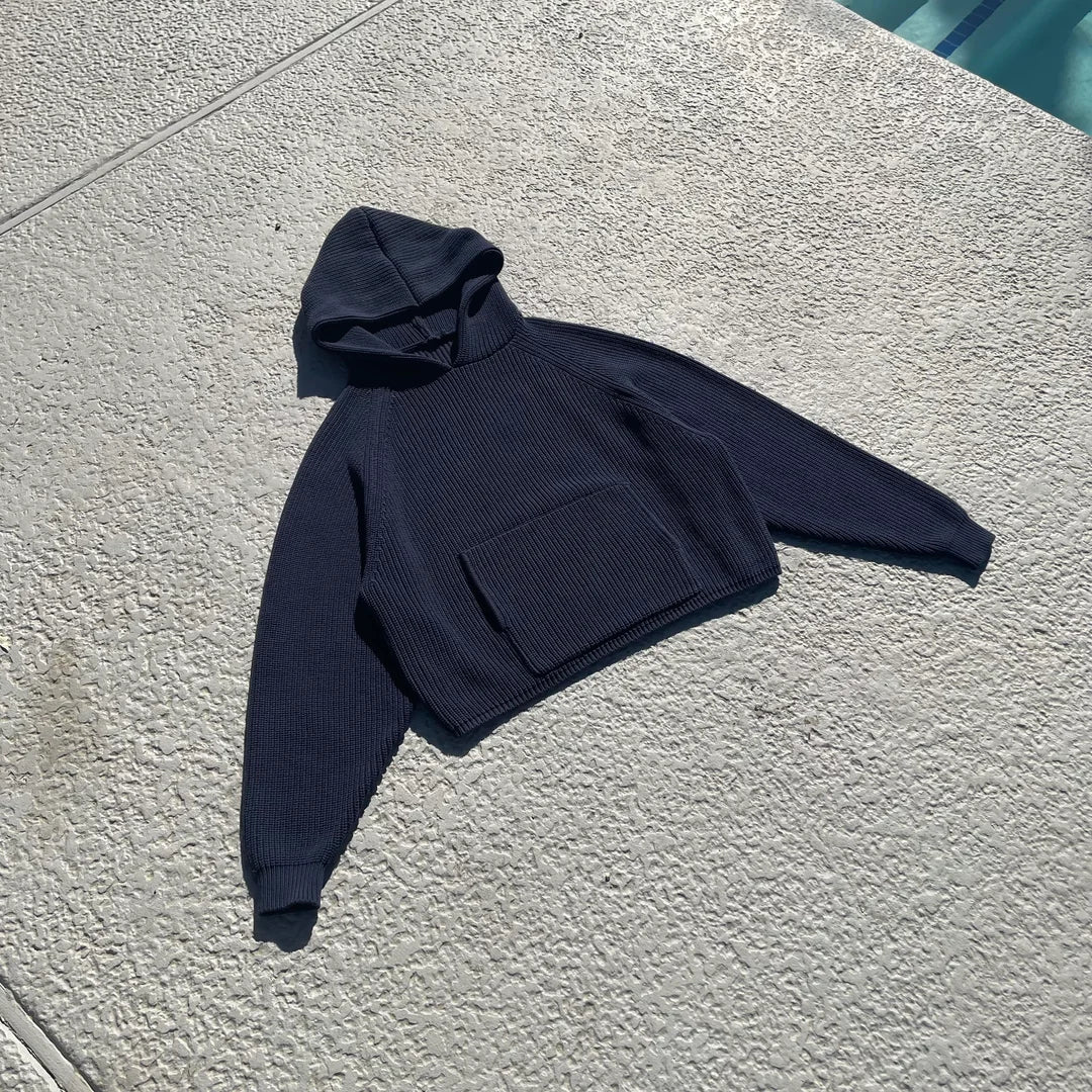 Unisex Oversized Knit Hoodie