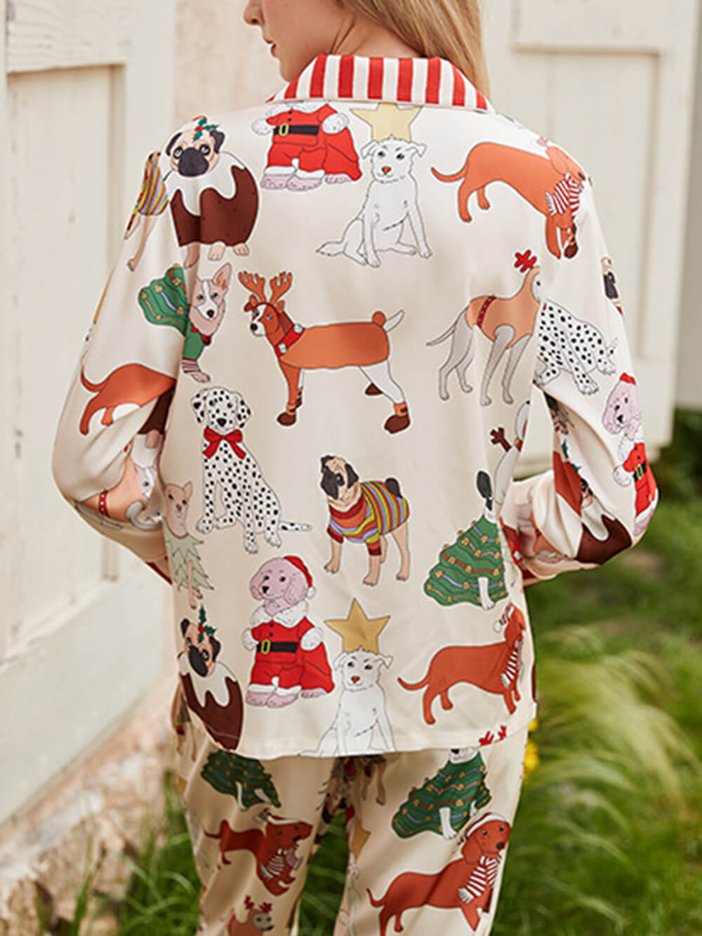 Ensemble de pyjama imprimé chien de Noël