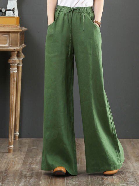 Pantaloni casual in lino da donna