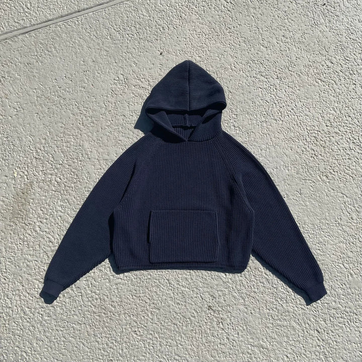 Unisex Oversized Knit Hoodie