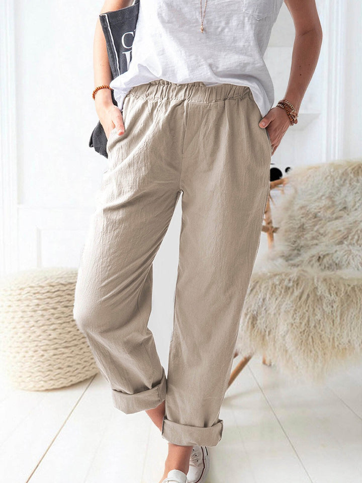 Women's Pure Color Casual Cotton Pants