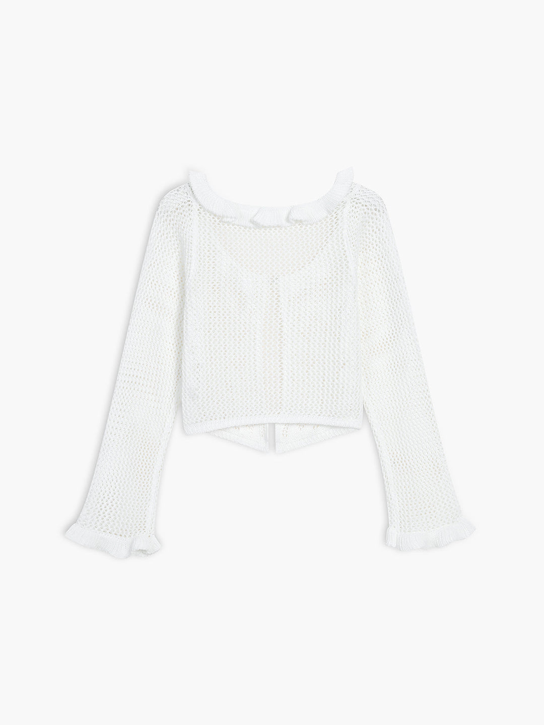 Virkad Eyelet Fly Away Cardigan