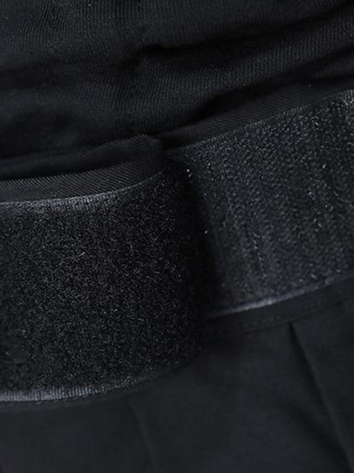 Hook-and-Loop Fastener Wide Leg Velcro Pants