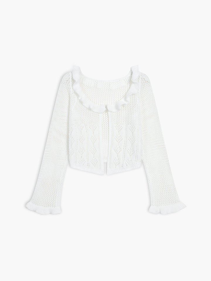 Virkad Eyelet Fly Away Cardigan