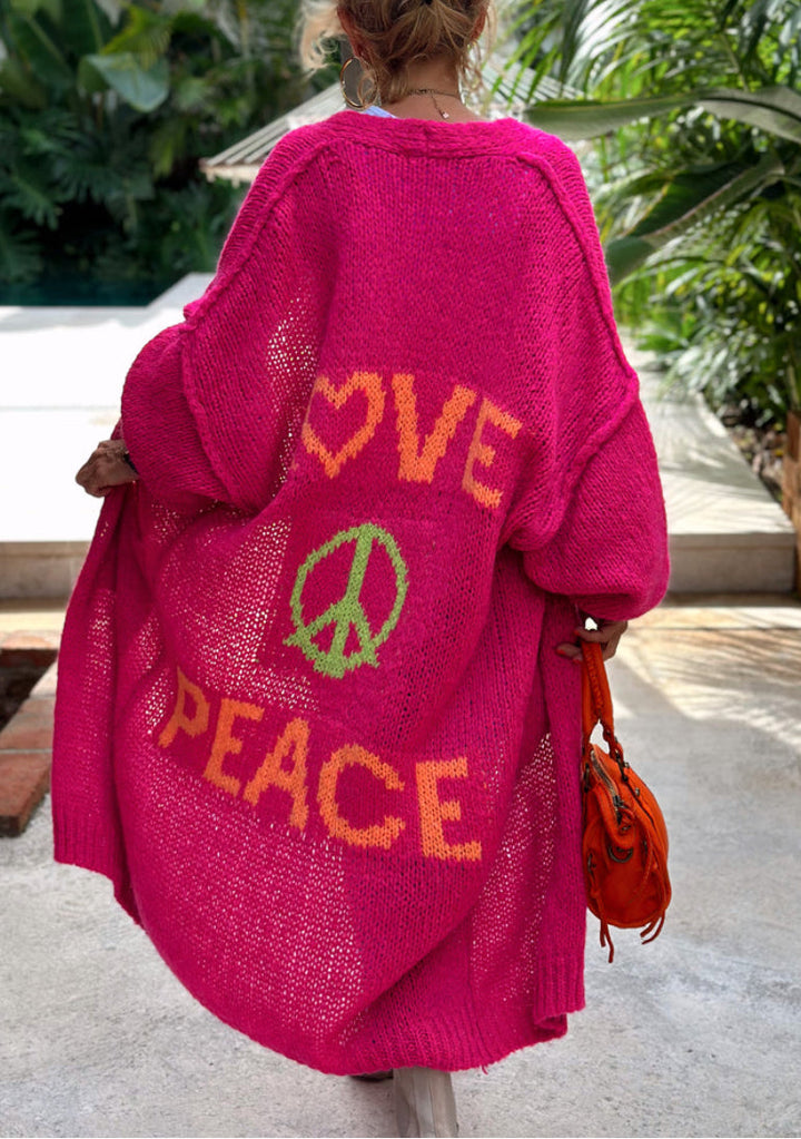 Peace Long Knit Cardigan