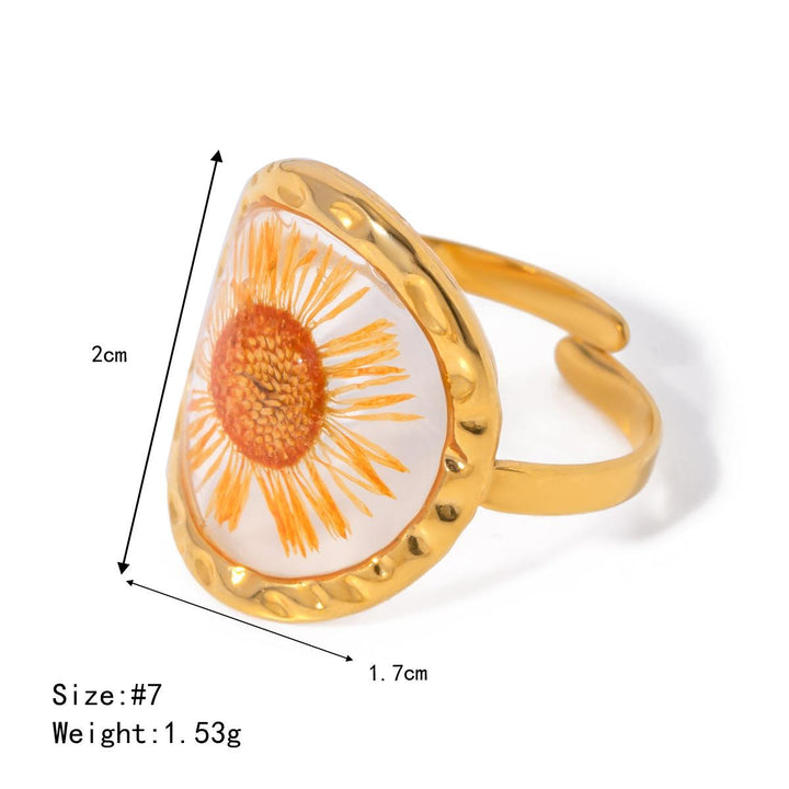 Retro Eternal Flower Ring