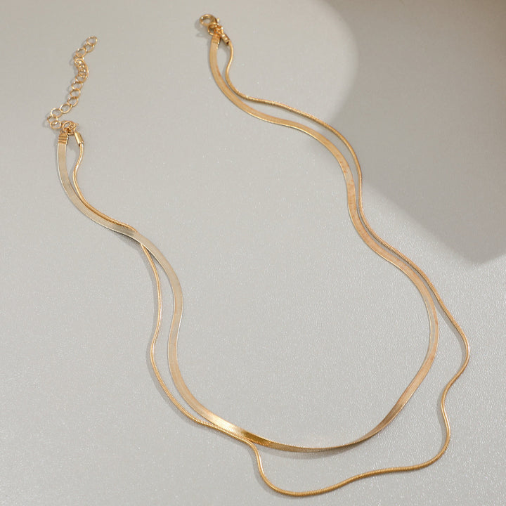 Double Layered Snake Bone Necklace