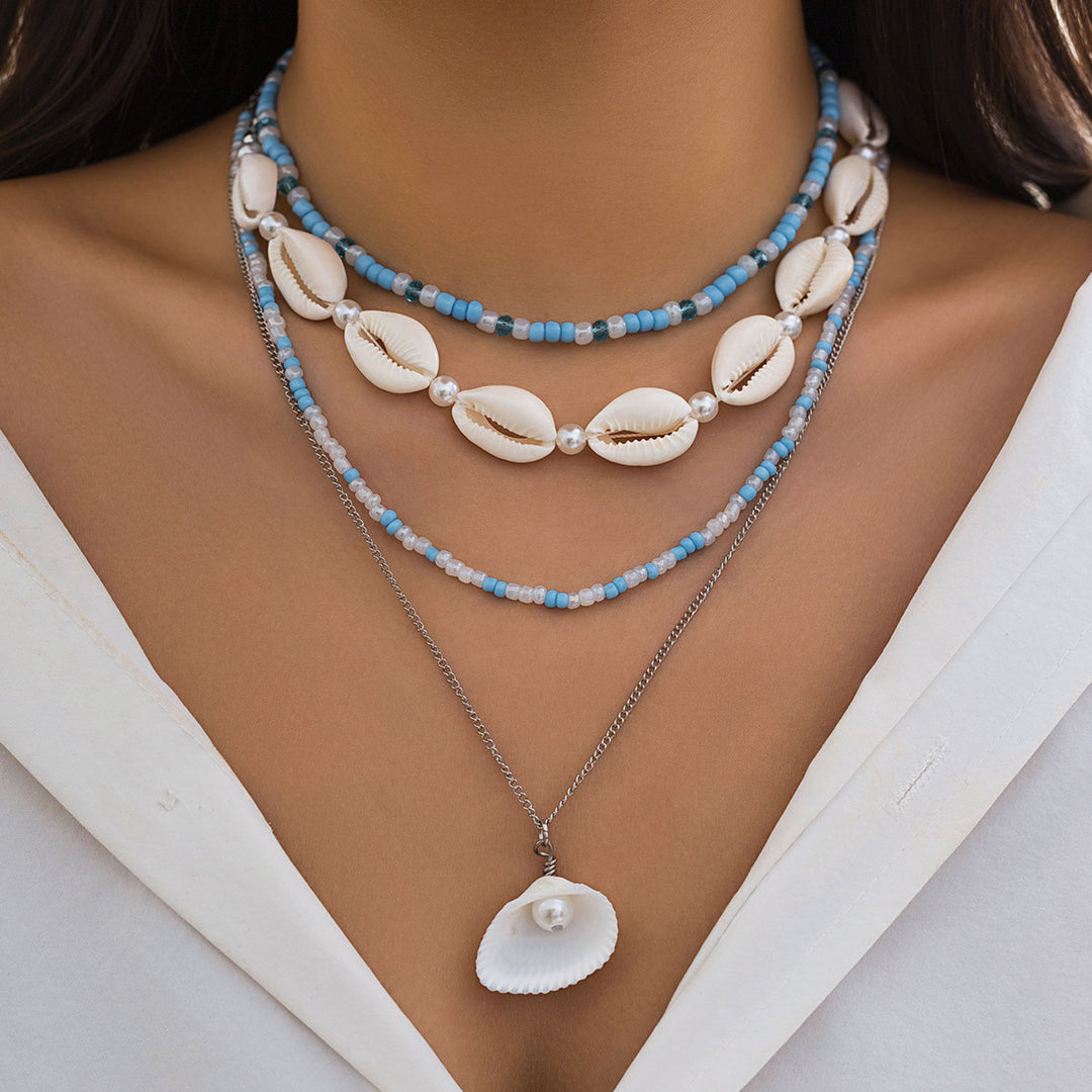 Sea Style Shell Beads String Pearl Necklace