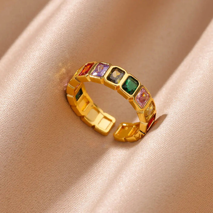 Bague en diamant coloré