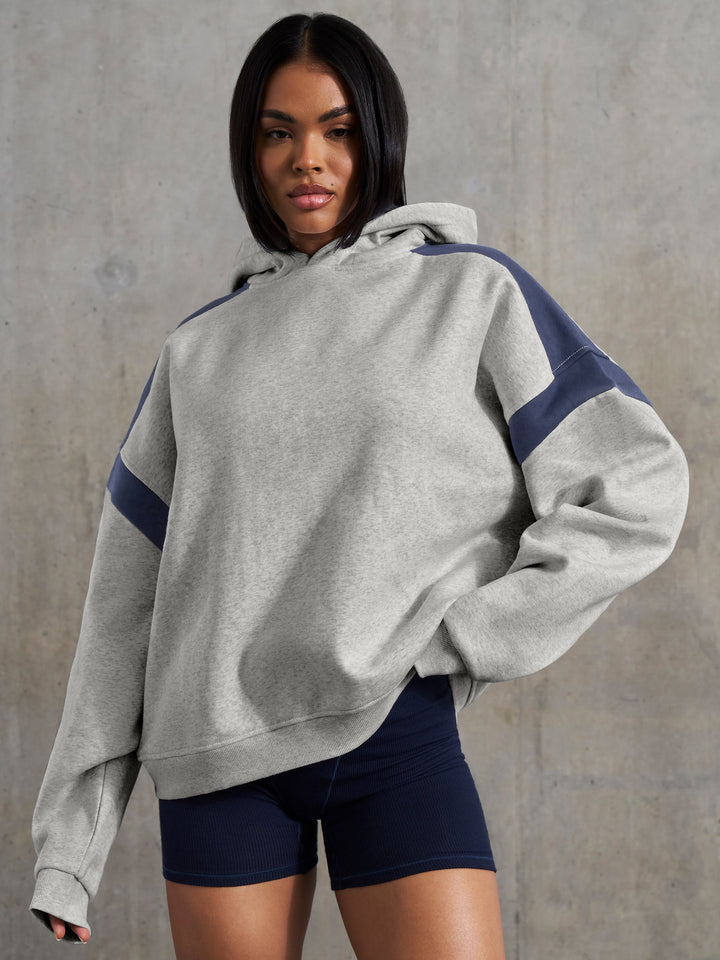 Loose Long-Sleeved Line Sport Hoodie