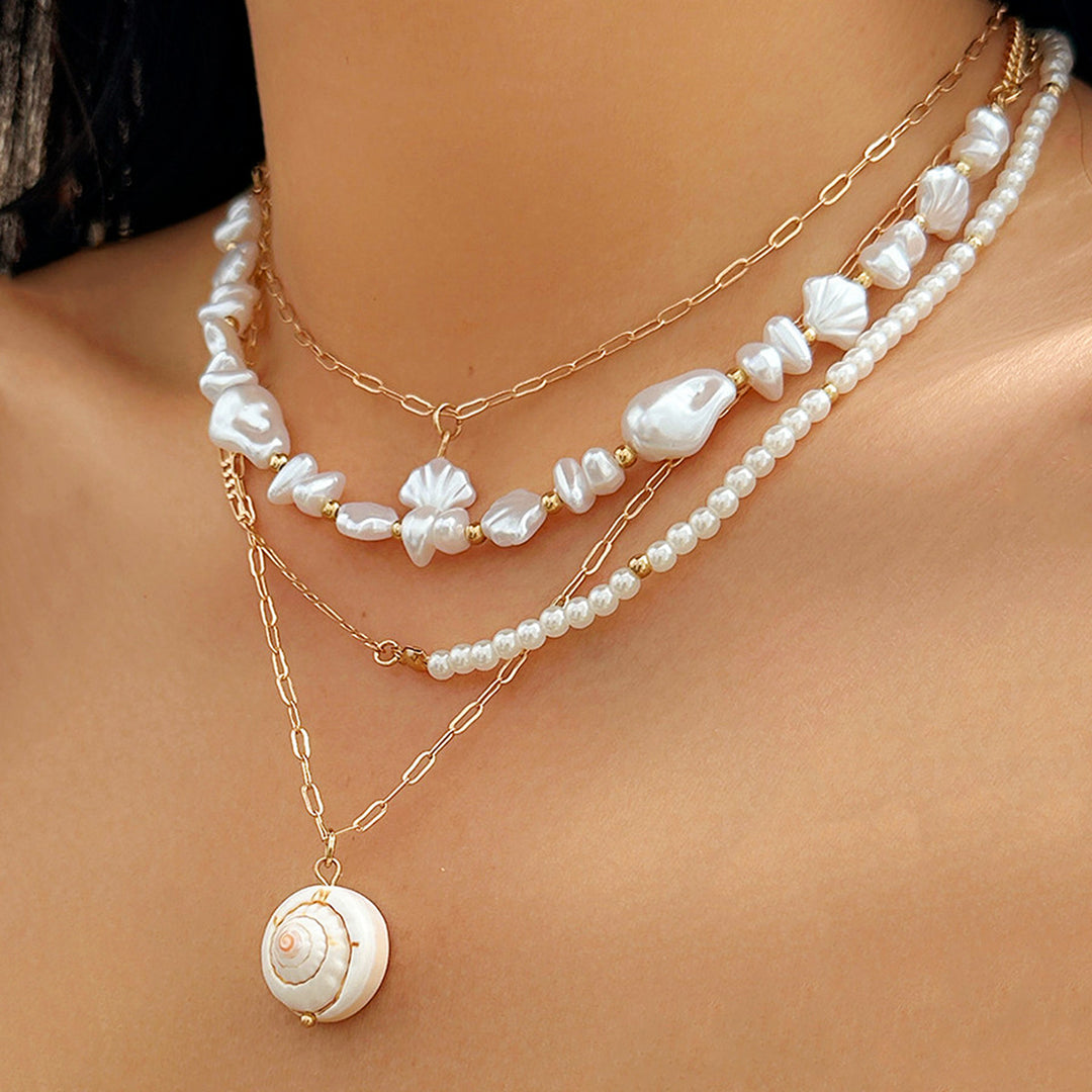 Irregular Pearl Shell Necklace