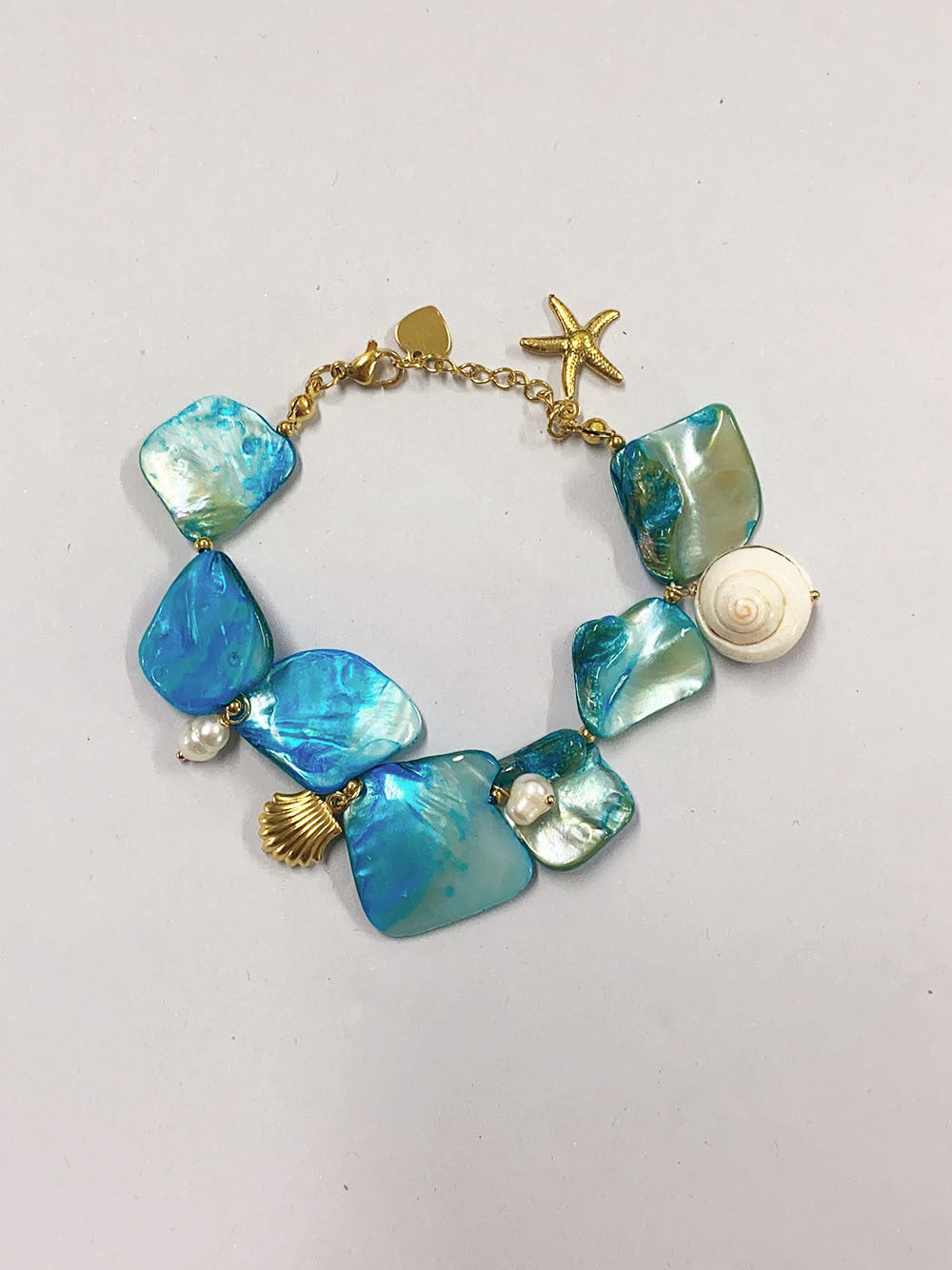 Irregular Natural Shell Starfish Bracelet