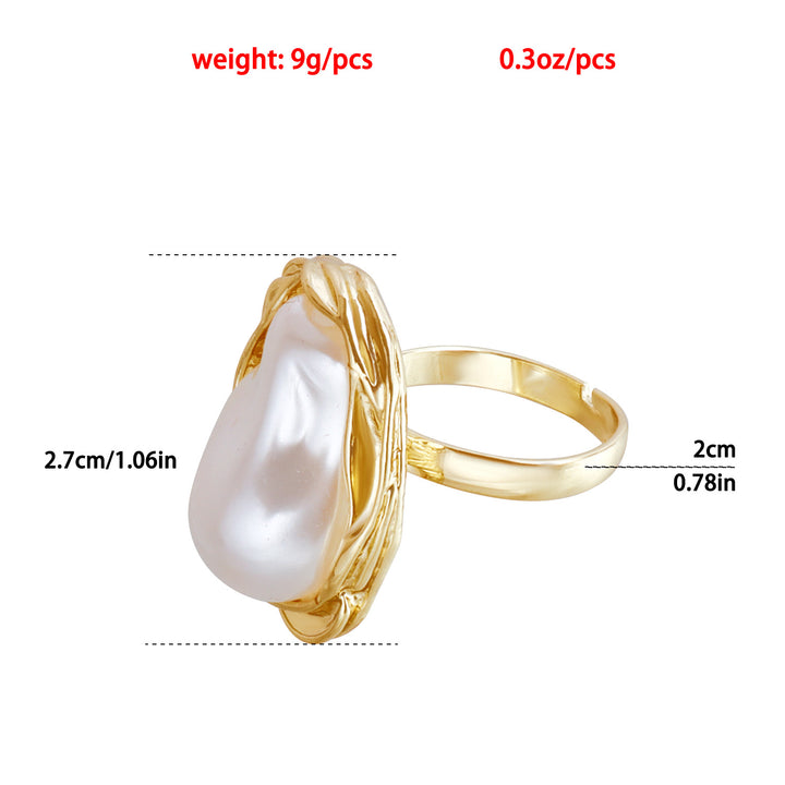 Vintage Irregular Imitation Pearl Ring