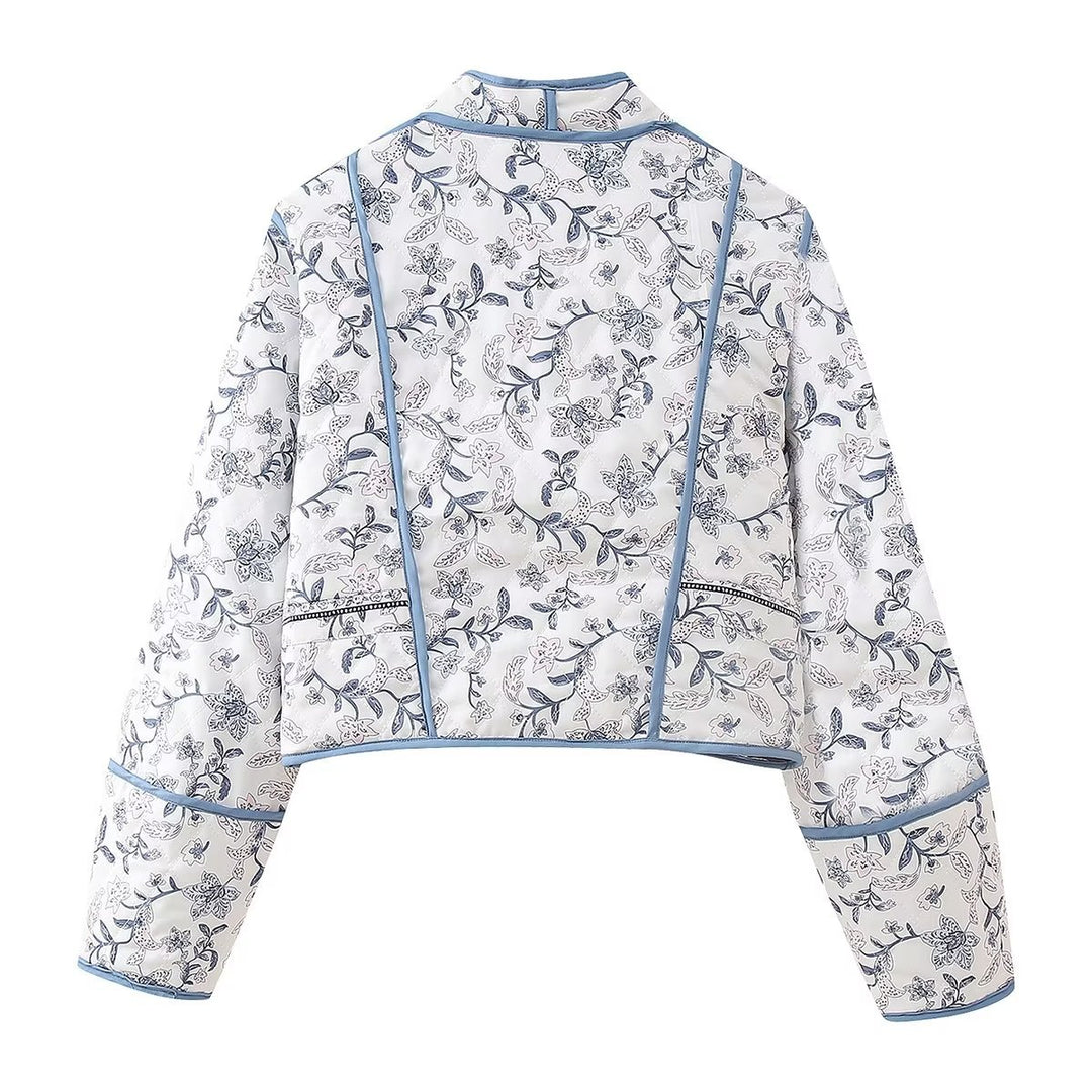 Ethnic Flower Print Reversible Jacket