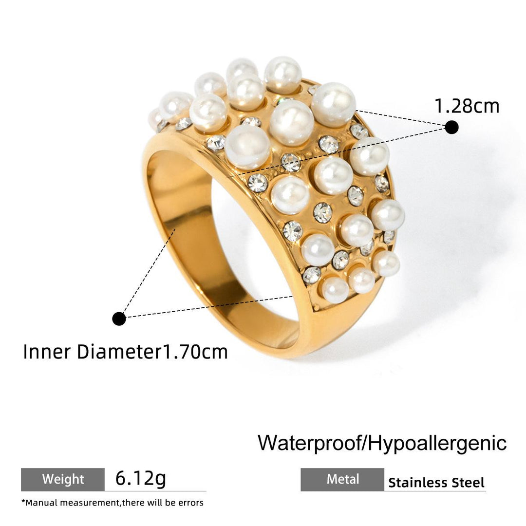 High Quality Pearl Diamond Ring