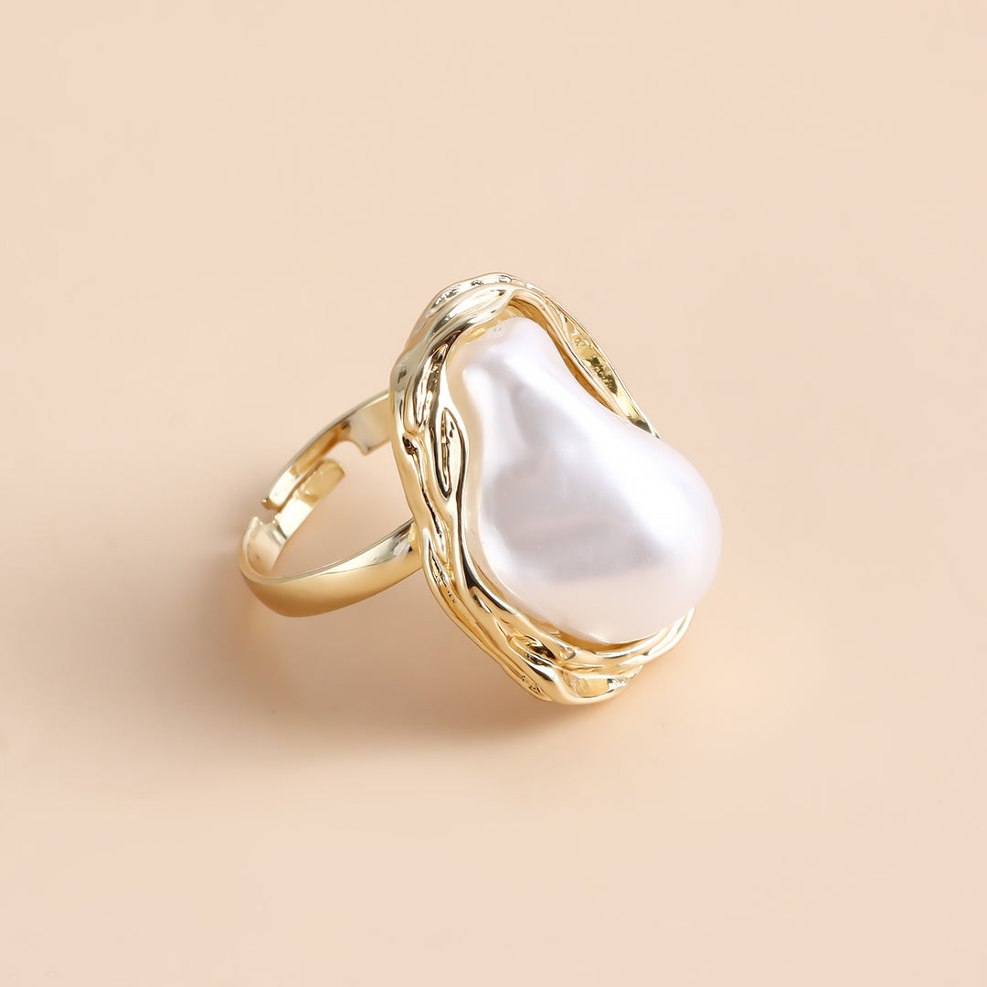 Vintage Irregular Imitation Pearl Ring