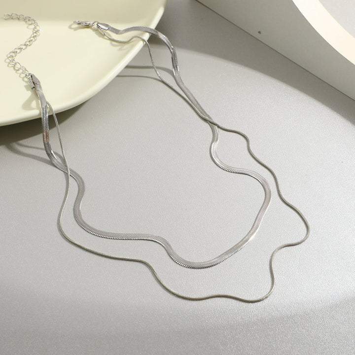 Double Layered Snake Bone Necklace