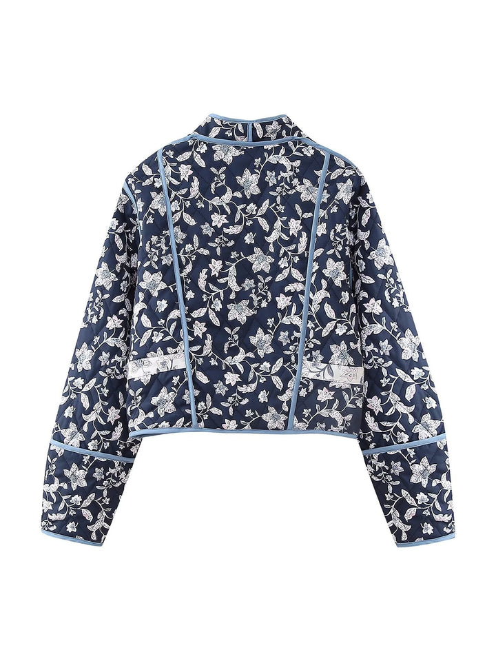 Veste réversible à imprimé floral ethnique