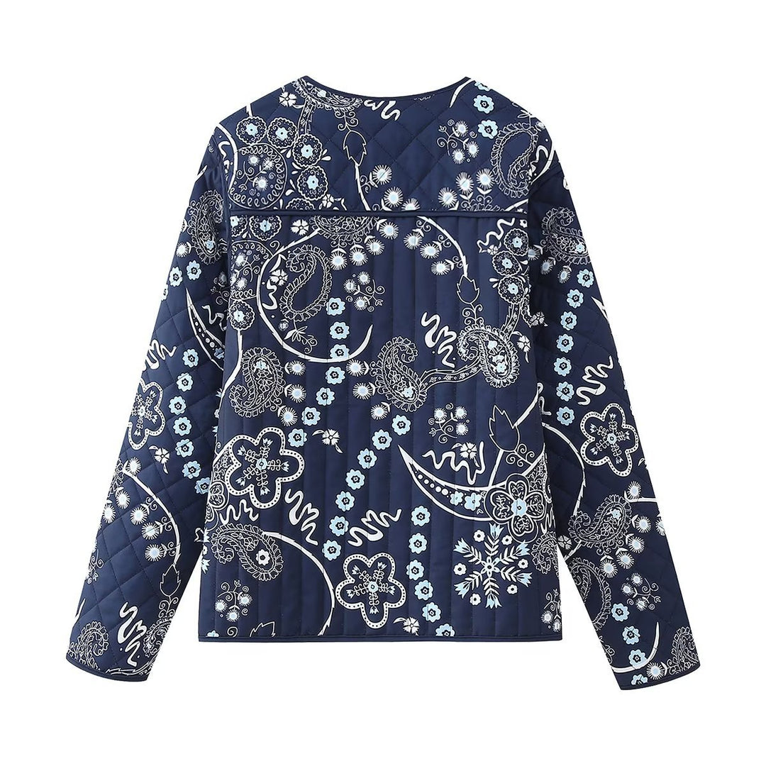 Veste matelassée à imprimé floral ethnique