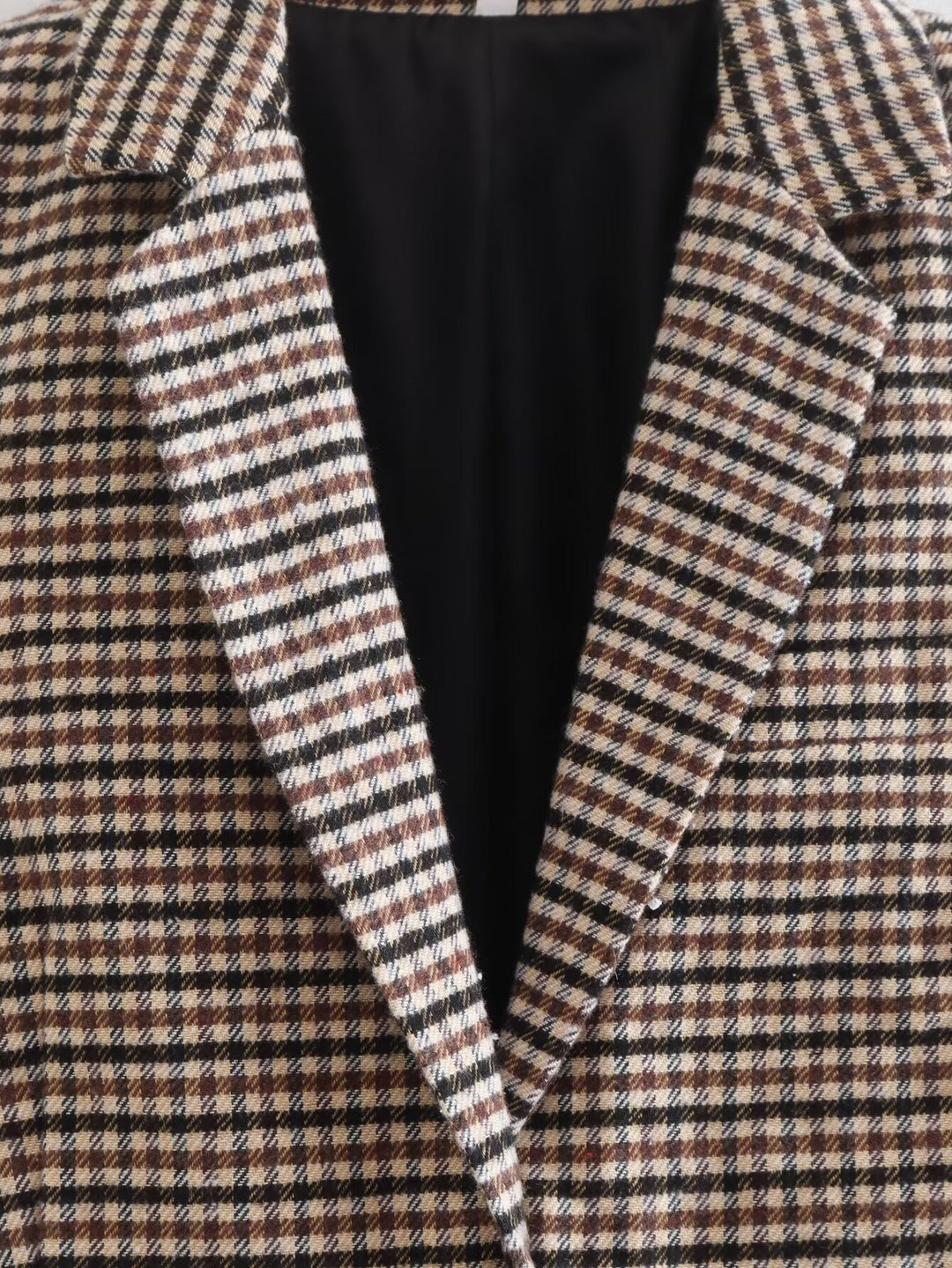 Plaid Brushed Suit Jacket