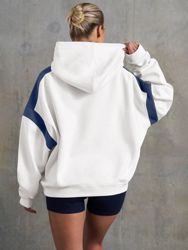 Loose Long-Sleeved Line Sport Hoodie