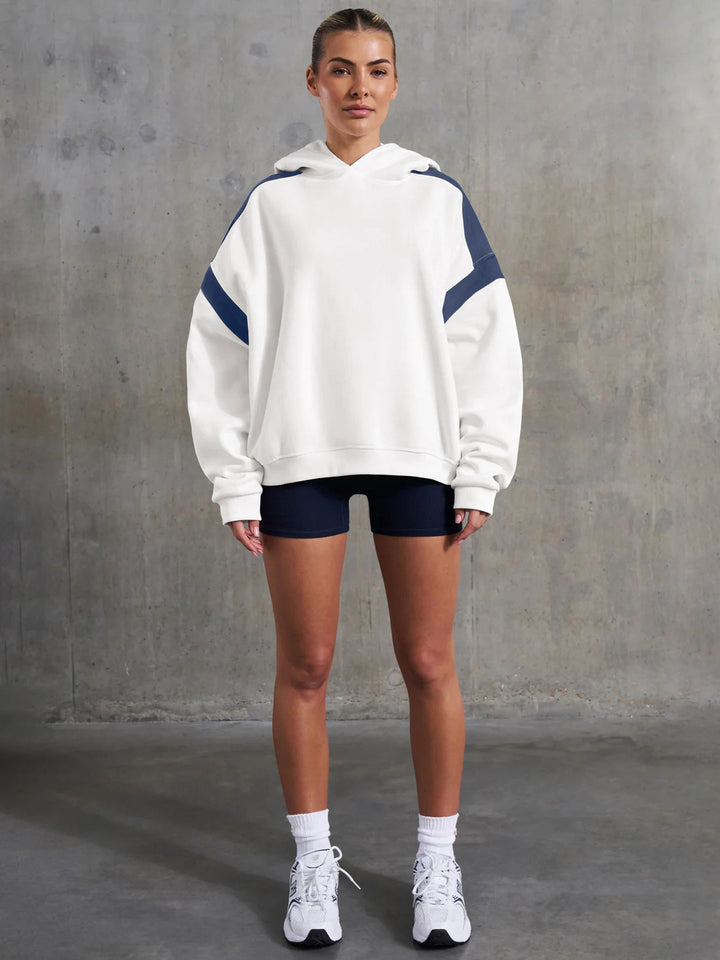 Loose Long-Sleeved Line Sport Hoodie