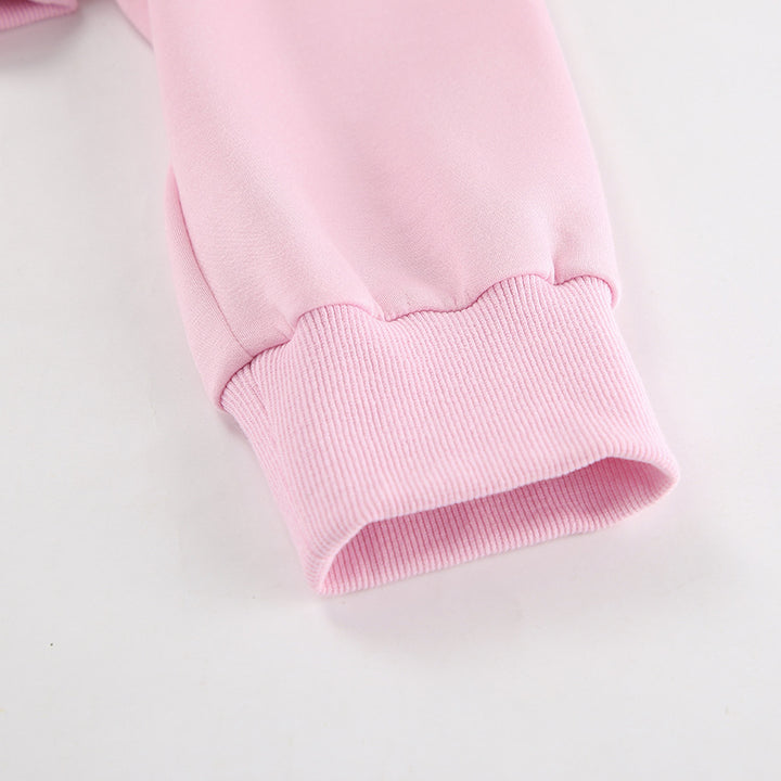 Pink Mood – Plissiertes Sweatshirt mit Rüschen