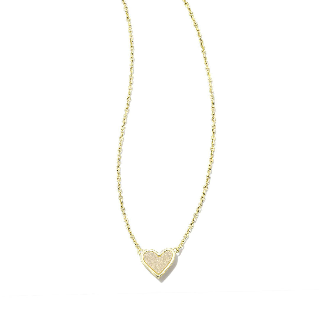 Collier coeur incrusté