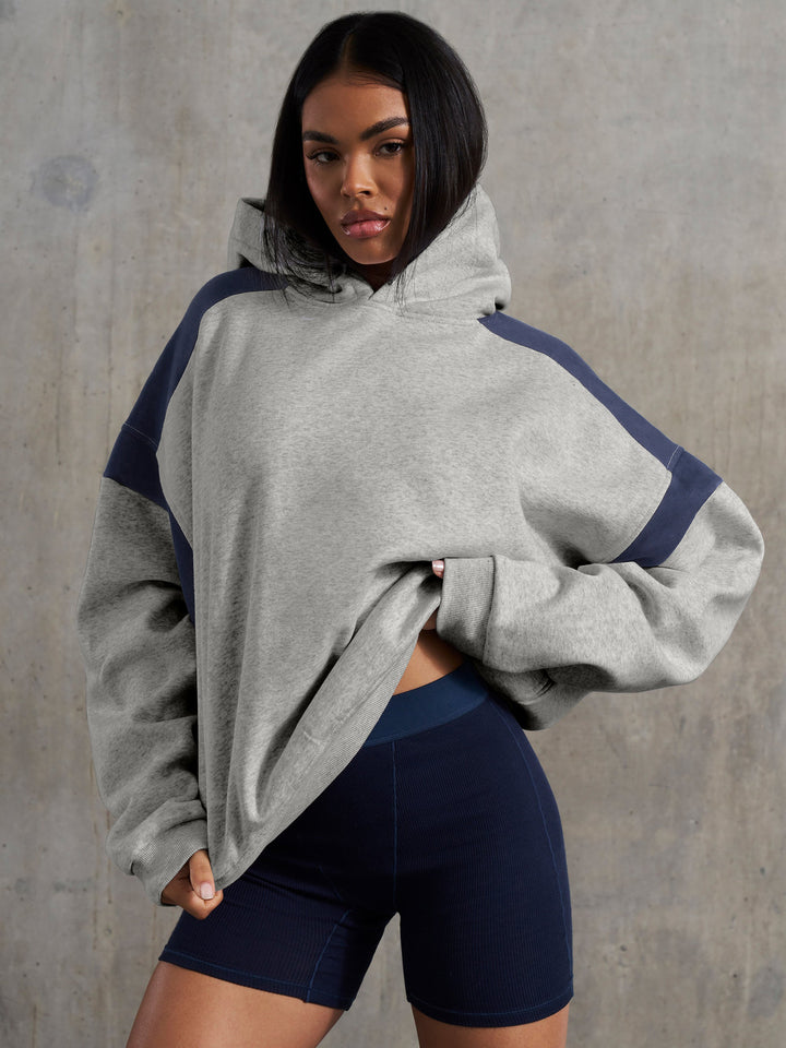 Loose Long-Sleeved Line Sport Hoodie