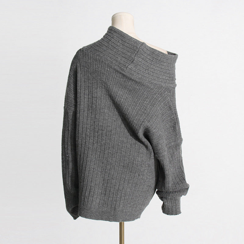 Pullover oversize lavorato a maglia alta