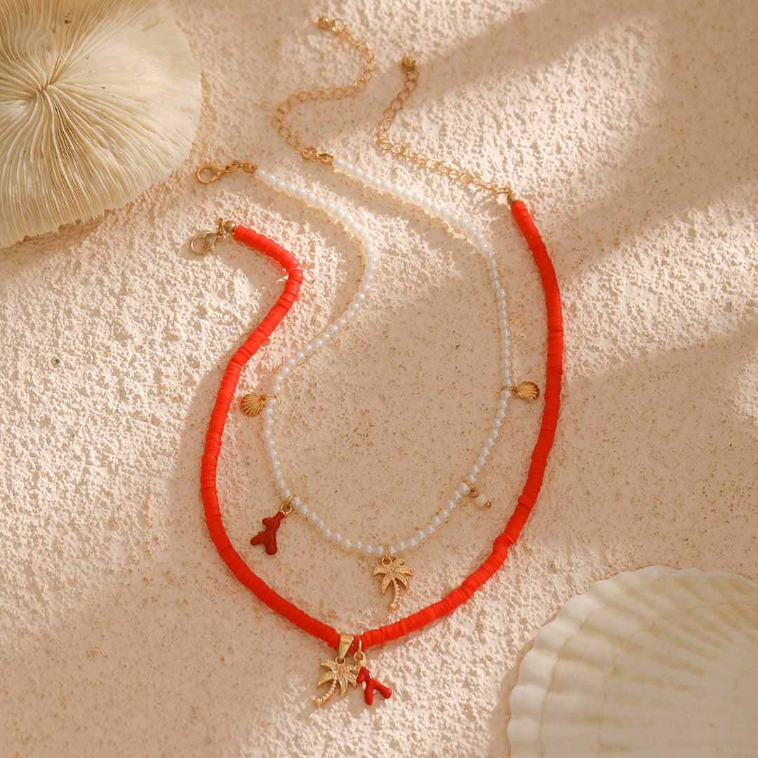 Tahiti Sunset Pearl Beach Necklace