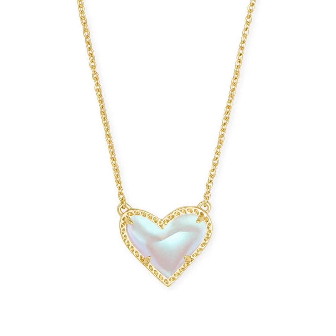 Collier coeur incrusté