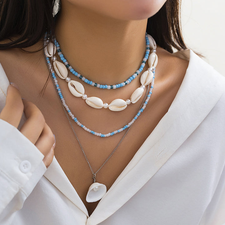 Sea Style Shell Beads String Pearl Necklace