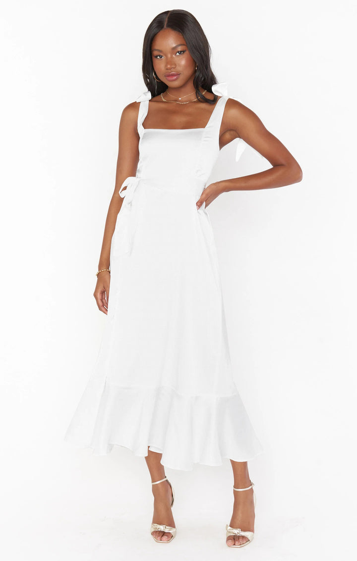 French Temperament High-Grade Split Midi Dress