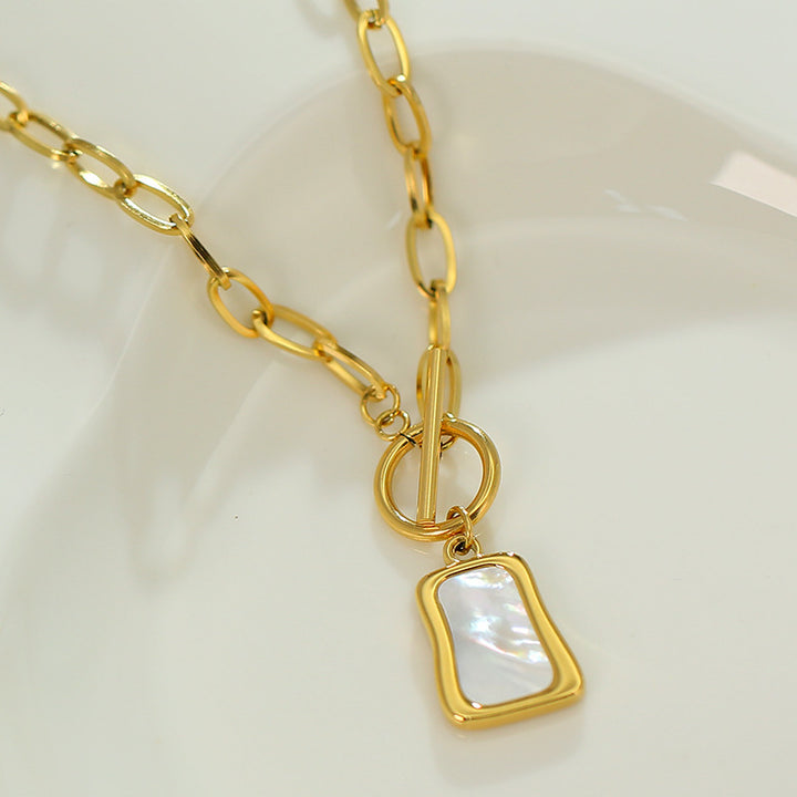 Gold Plated Geometric Square Necklace