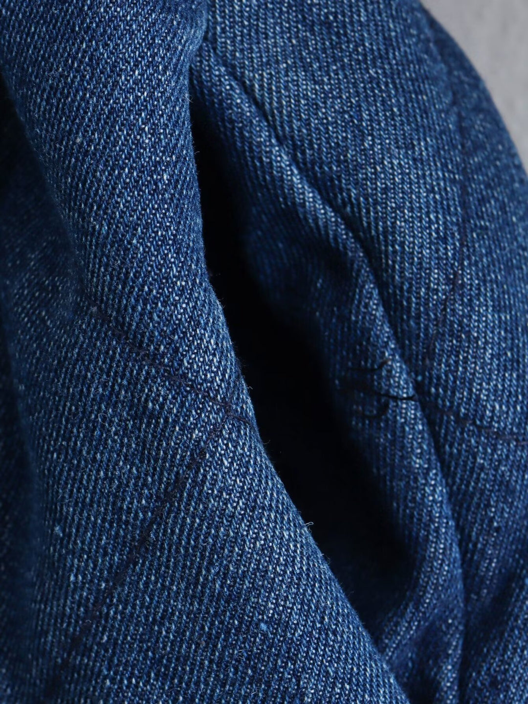 Veste en jean à revers à lacets