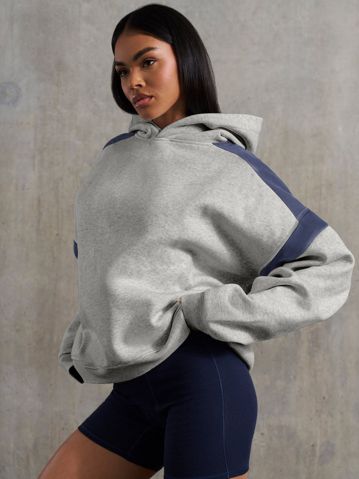 Loose Long-Sleeved Line Sport Hoodie