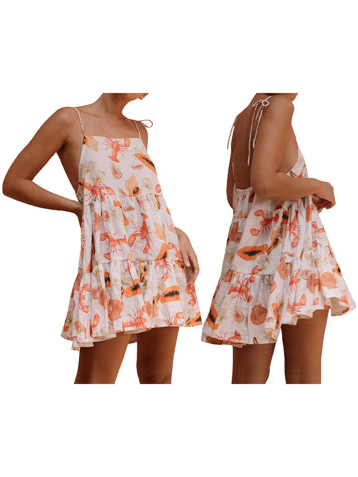 Crab Print Mini Dress