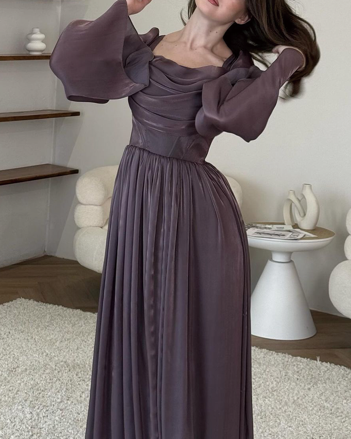 robe sexy à manches bouffantes