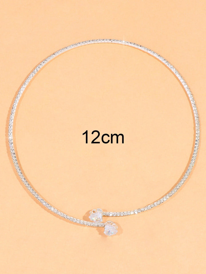 Banquet Party Full Diamond Choker Necklace Valentine's Day New Year Wedding Jewelry